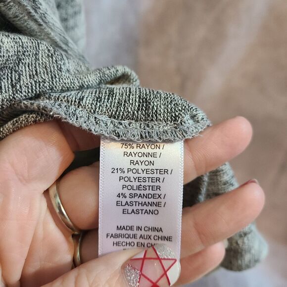 Bobeau Grey Zebra Hacci Open Cardigan Size XS - Picture 5 of 5